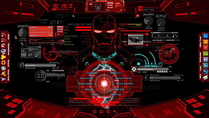 Iron Man JARVIS Futuristic Red Holographic Interface Desktop Background, Iron Man Jarvis Live HD wallpaper