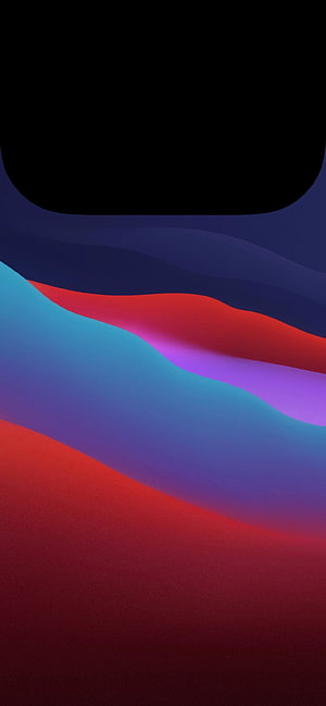 Abstract Layered Waves in Red Blue and Purple on Dark Background HD phone wallpaper