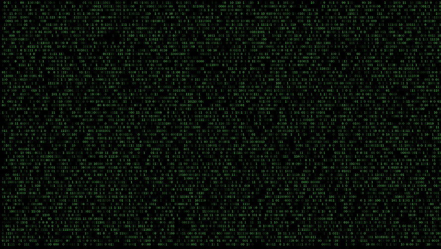 Green Binary Code Matrix Digital Data Stream on Black Background HD wallpaper