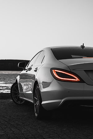 Mercedes-Benz CLA-Class Rear View With Selective Color Taillights HD phone wallpaper