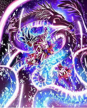 Goku Ultra Instinct and Vegeta Super Saiyan Blue with Shenron Dragon HD phone wallpaper