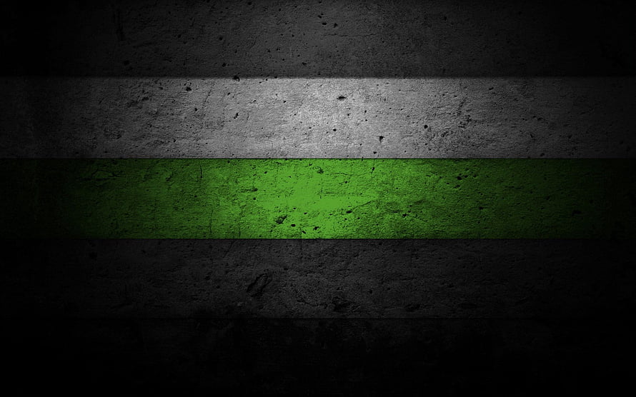 Grungy Horizontal Stripes Wallpaper with Dark, White, and Green Bands on a Textured Concrete Surface HD wallpaper