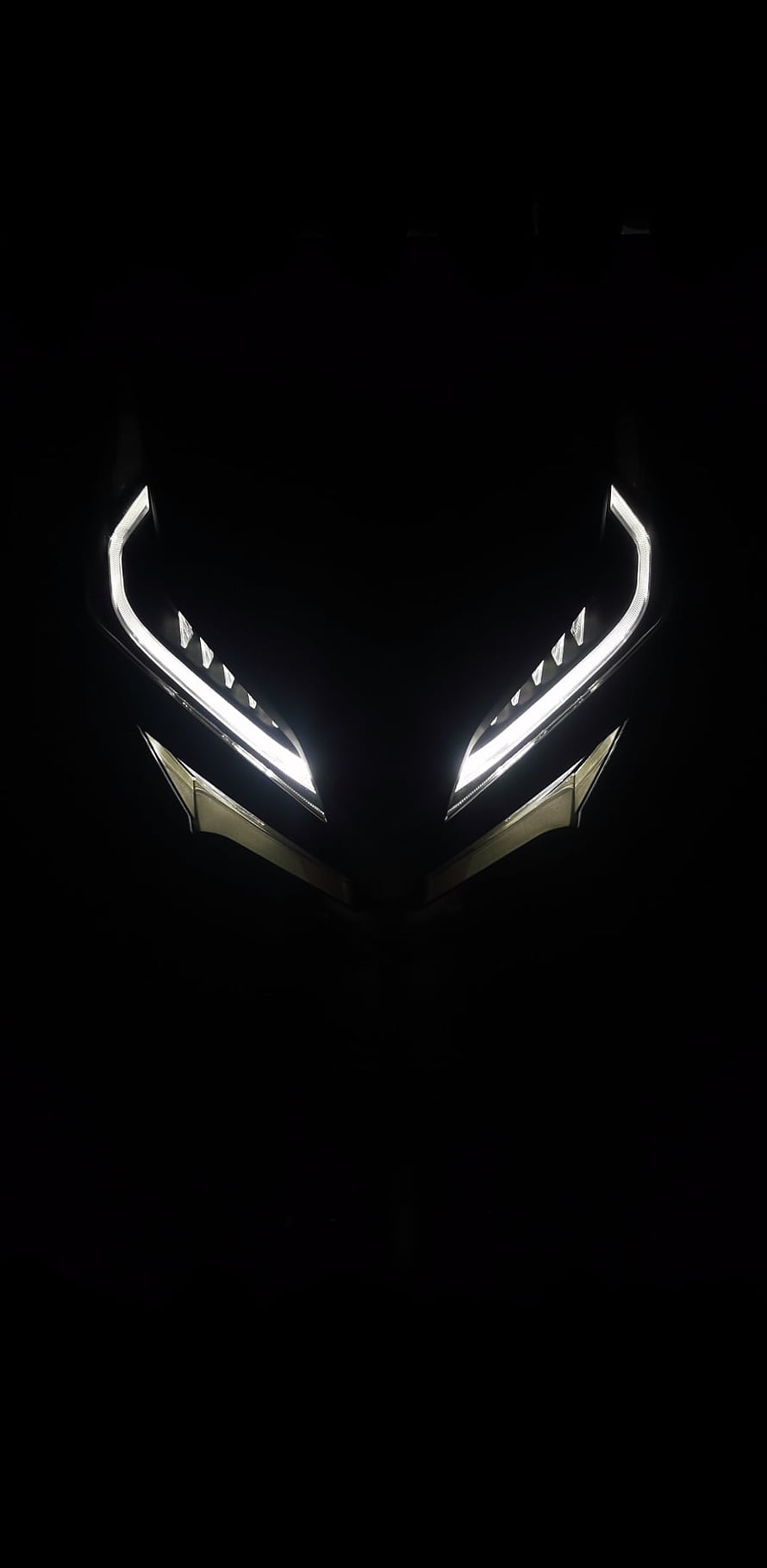 Honda Click Motorcycle Headlight Design in Dark Night Setting HD phone wallpaper