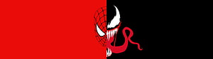 Spider-Man and Venom Split Face Minimalist Comic Art Wallpaper, X 1080] [Request] Spider Man Vs Venom Dual Monitor , Dual Spider Man HD wallpaper