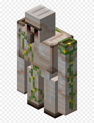 Minecraft Iron Golem Pixel Art Character Render on Transparent Background HD phone wallpaper