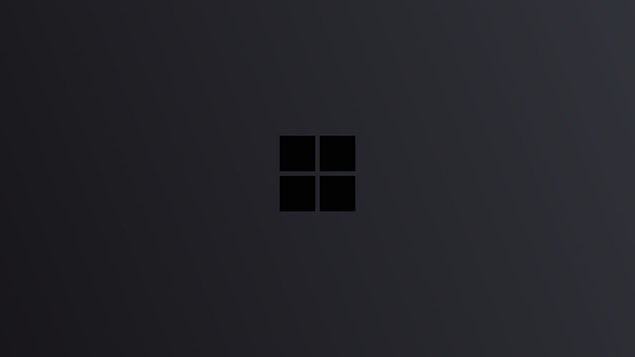 Minimalist Microsoft Windows Logo on Dark Gray Background HD wallpaper
