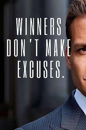 Harvey Specter Motivational Quote: Winners Don't Make Excuses HD phone wallpaper