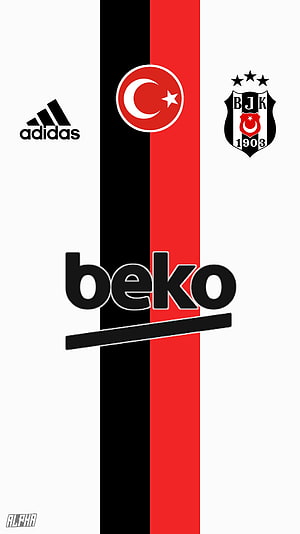 Beşiktaş JK 1903 Official Kit Design With Beko Sponsor And Adidas Logo HD phone wallpaper