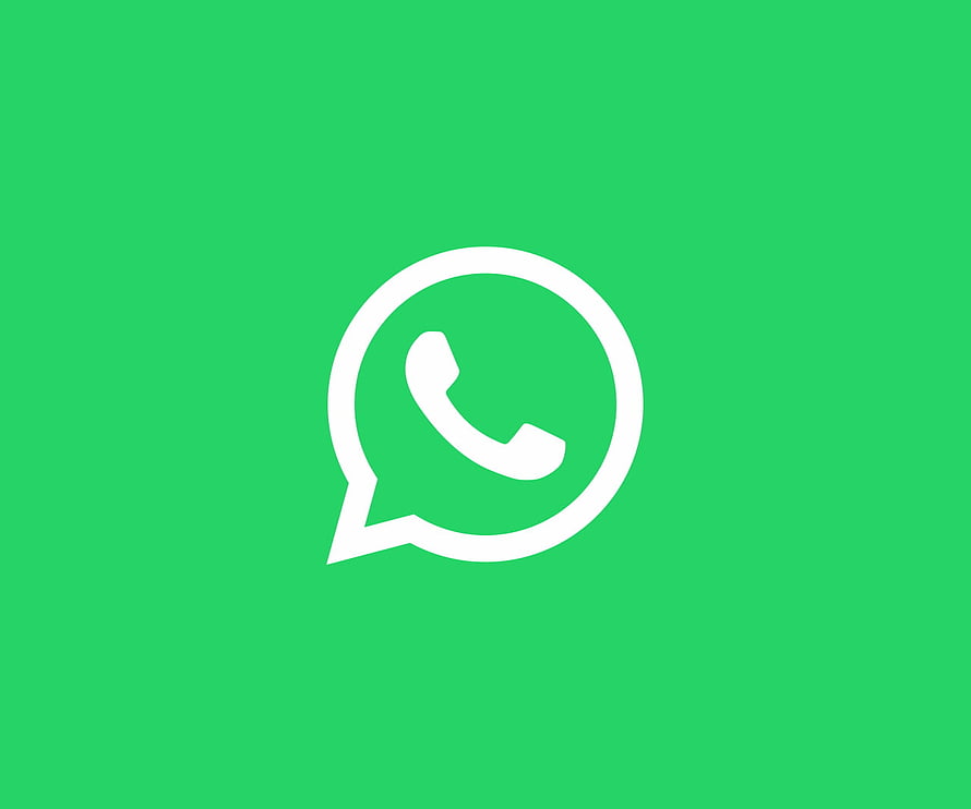 Minimalist WhatsApp Logo Icon on Vibrant Green Background HD wallpaper
