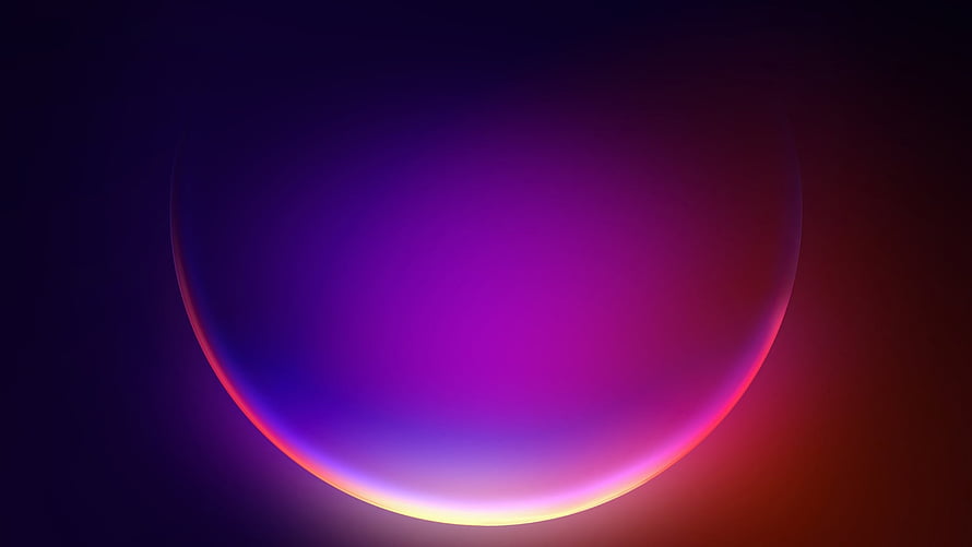 Glowing Gradient Sphere with Purple and Pink Hues on Dark Background HD wallpaper