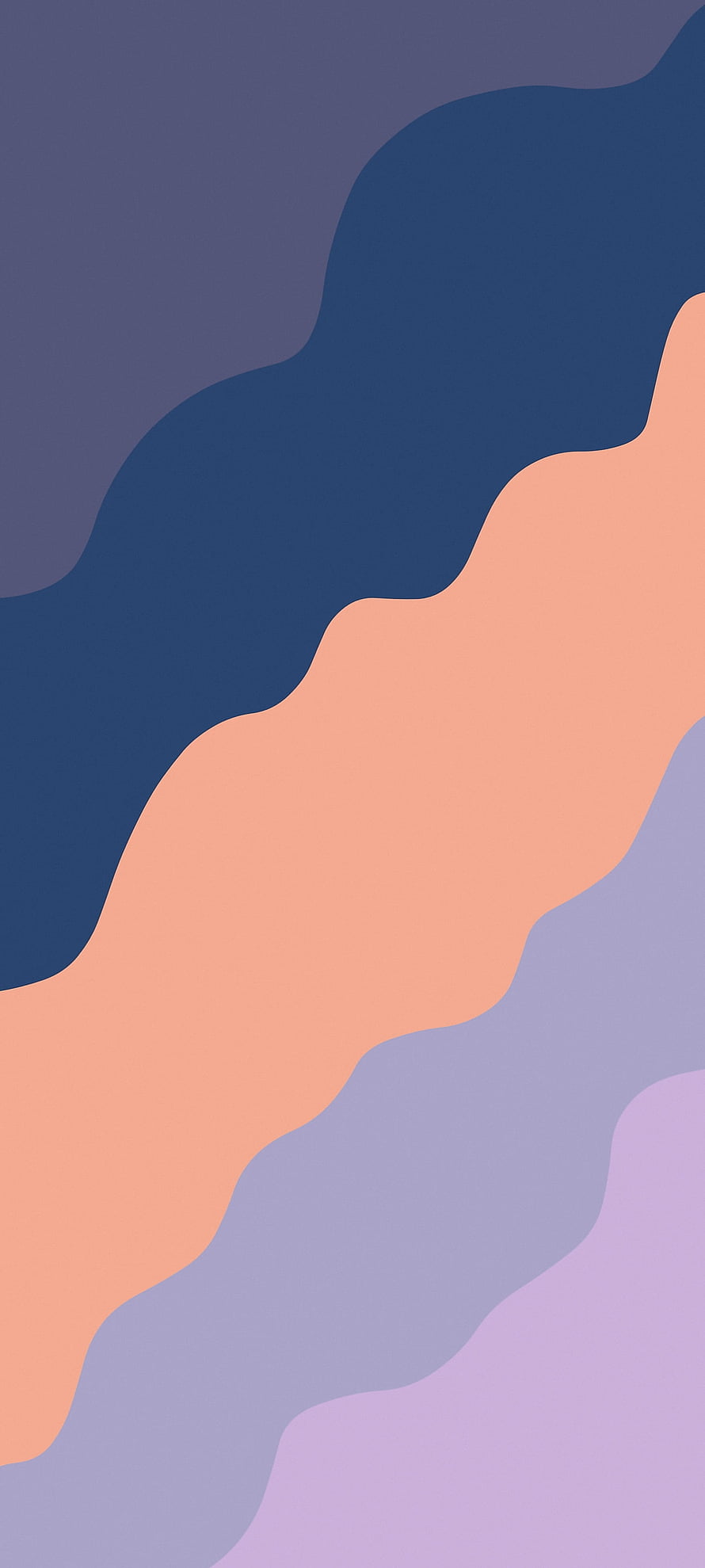 Abstract Wavy Colorful Gradient Background With Blue Orange And Purple Layers HD phone wallpaper