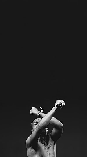 XXXTentacion Live Performance Black and White Concert Photography HD phone wallpaper