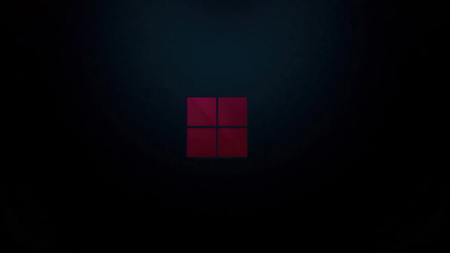 Dark Red Windows 11 Logo Wallpaper HD wallpaper