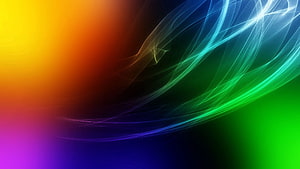 Vibrant Abstract Light Trails with Flowing Colorful Streaks on Dark Background HD wallpaper