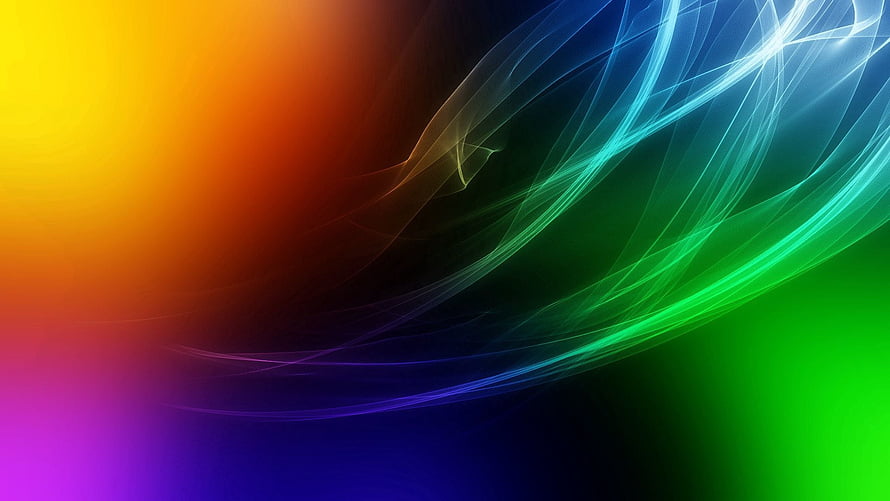 Vibrant Abstract Light Trails with Flowing Colorful Streaks on Dark Background HD wallpaper