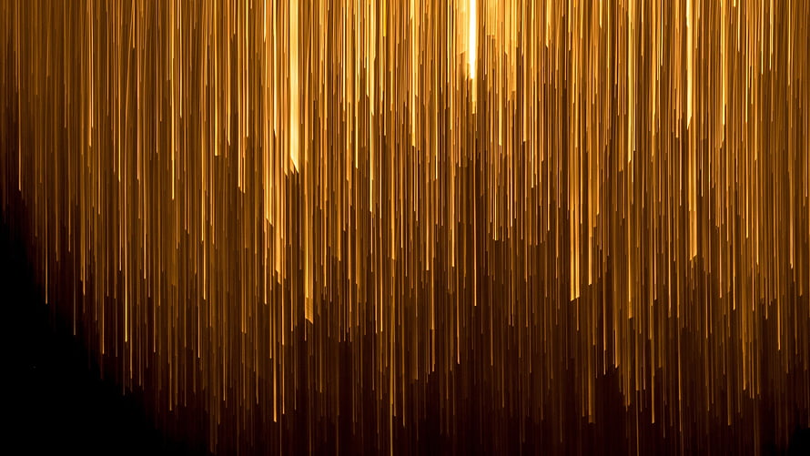 Abstract Golden Vertical Lines on Black Background HD wallpaper