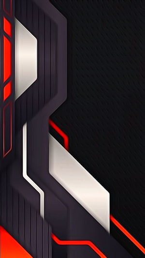 Abstract Futuristic Technology Background With Red Neon Lights And Metallic Panels HD phone wallpaper