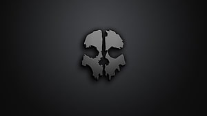 Dishonored Fractured Skull Emblem on Dark Gradient Background HD wallpaper