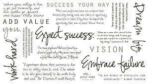 Motivational Quotes Typography Wall Art Print Success Vision Work Hard HD wallpaper