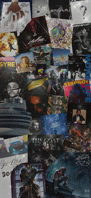 Hip Hop Album Cover Collage Featuring Polo G, Drake, and Lil Uzi Vert HD phone wallpaper