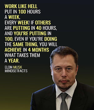 Elon Musk Motivational Quote on Hard Work and Success HD phone wallpaper