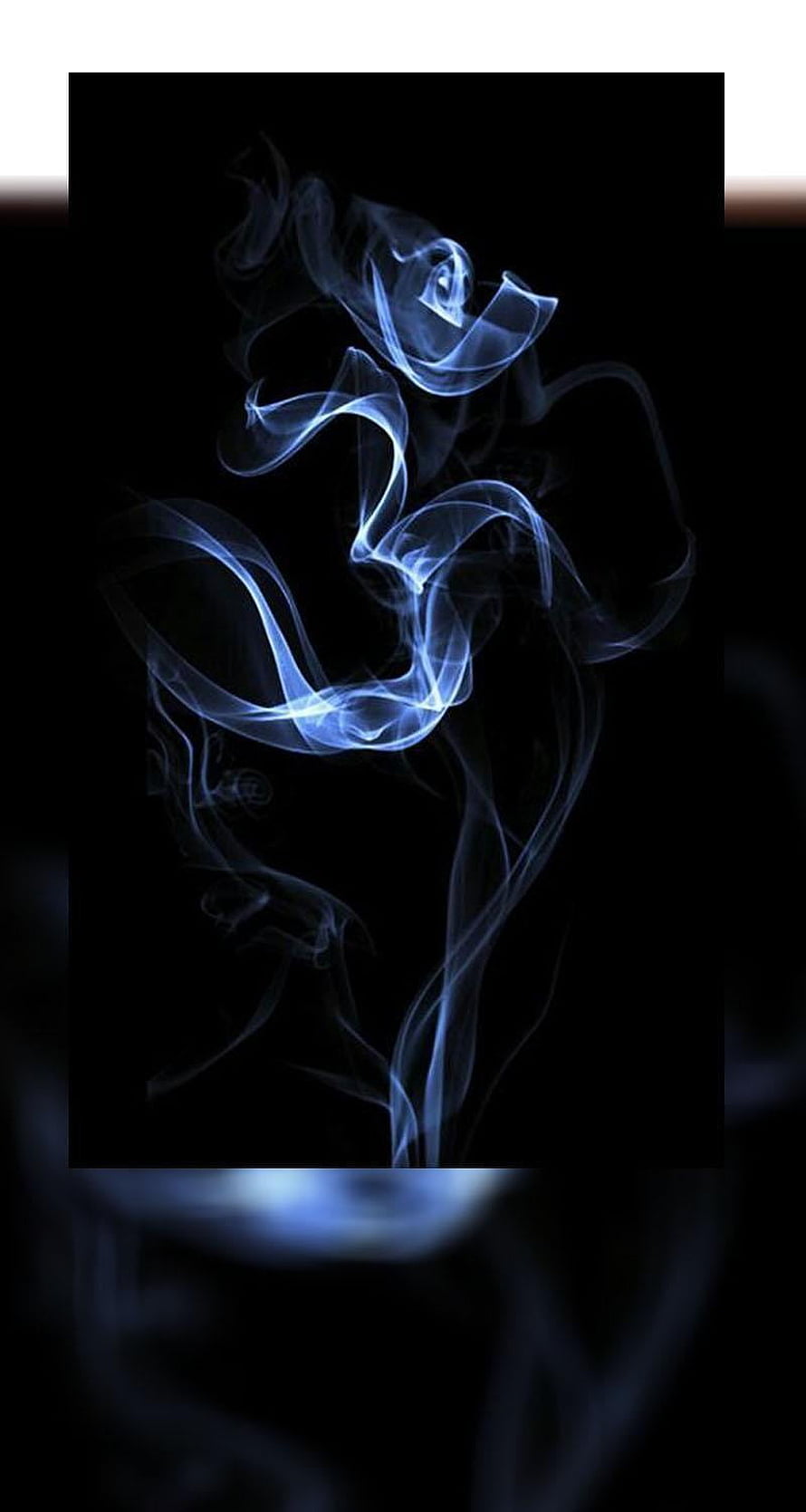Abstract Blue Smoke Swirling on Black Background HD phone wallpaper