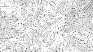 Abstract Black And White Topographic Map Lines Pattern Background HD wallpaper