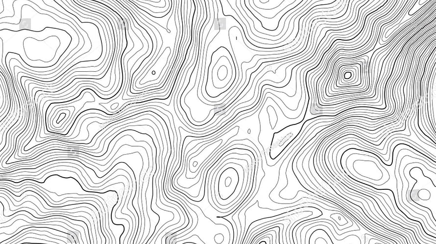 Abstract Black And White Topographic Map Lines Pattern Background HD wallpaper