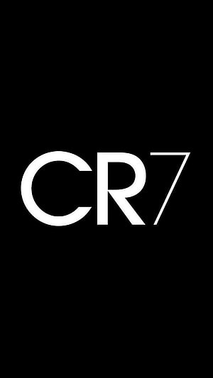 Cristiano Ronaldo CR7 Minimalist Logo on Black Background HD phone wallpaper