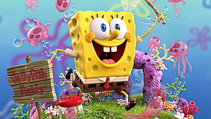 SpongeBob SquarePants Jellyfish Fields 3D Cartoon Wallpaper HD wallpaper