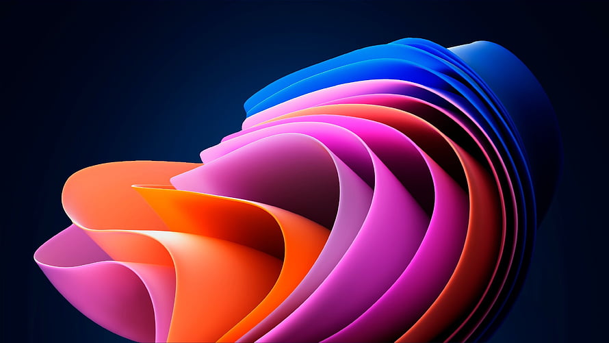 Abstract 3D Colorful Ribbon Waves Wallpaper HD wallpaper