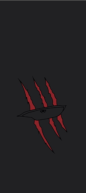 Shanks Jolly Roger Flag with Red Claw Marks on Dark Background HD phone wallpaper