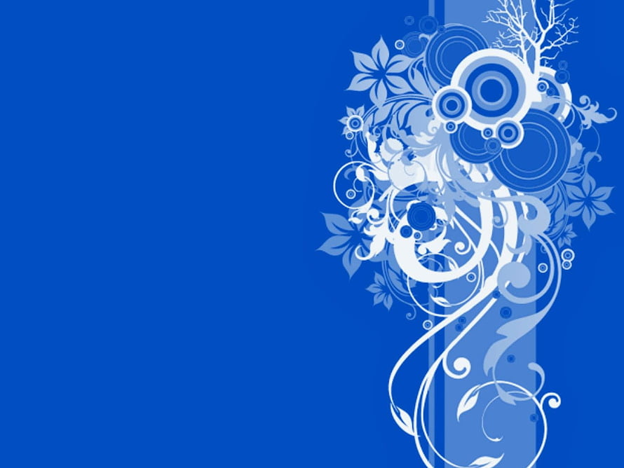 Royal Blue Floral and Geometric Wedding Invitation Background Design HD wallpaper
