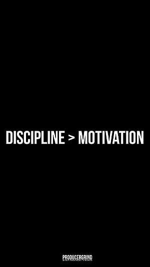 Minimalist Discipline Over Motivation Quote on Black Background HD phone wallpaper