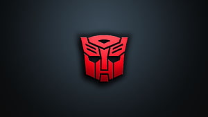Red Decepticon Emblem on Dark Background HD wallpaper