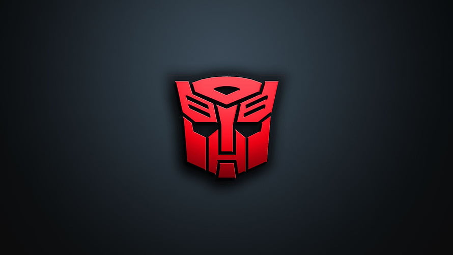 Red Decepticon Emblem on Dark Background HD wallpaper