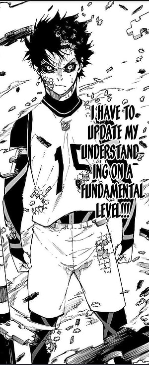 Isagi Yoichi from Blue Lock in Intense Black and White Manga Panel HD phone wallpaper