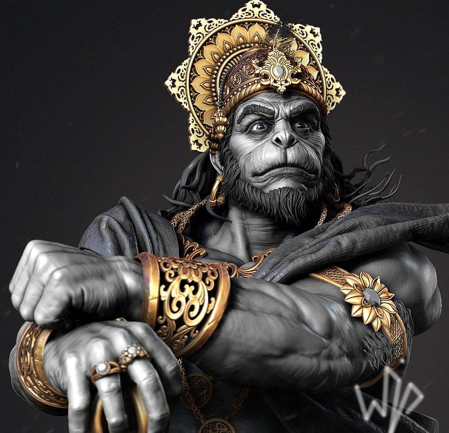 Sun Wukong The Monkey King Statue With Golden Crown And Armor HD wallpaper