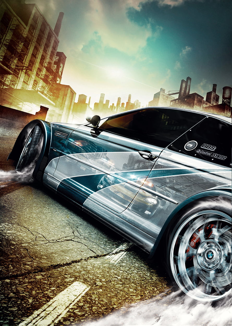 Need For Speed Underground Custom BMW M3 Drift Scene in Industrial City HD phone wallpaper