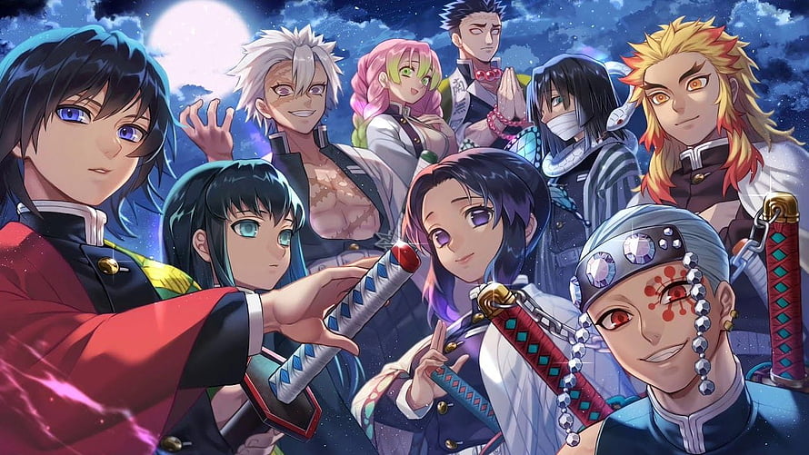 Demon Slayer Hashira Group Portrait Anime Wallpaper HD wallpaper