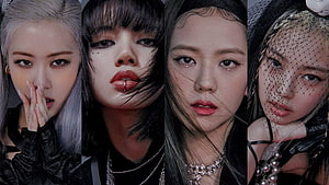 Blackpink Members in Dark Conceptual Portraits with Edgy Styling and Dramatic Makeup HD wallpaper