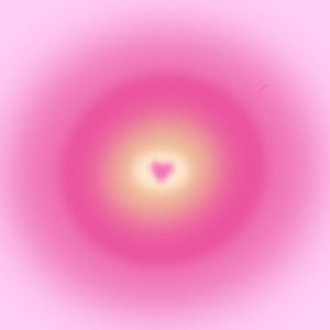 Soft Pink Gradient Background With Glowing Heart Center HD phone wallpaper