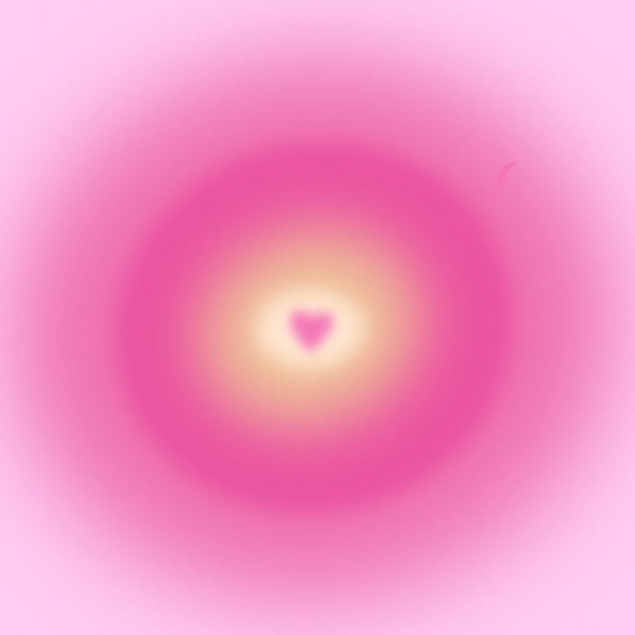 Soft Pink Gradient Background With Glowing Heart Center HD phone wallpaper