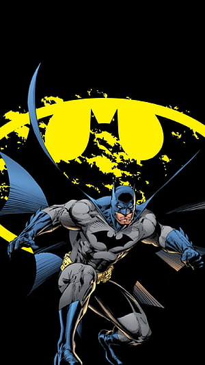Jim Lee Batman Comic Artwork with Yellow Bat Symbol on Black Background, . Batman, Batman artwork, Batman, Jim Lee Batman HD phone wallpaper