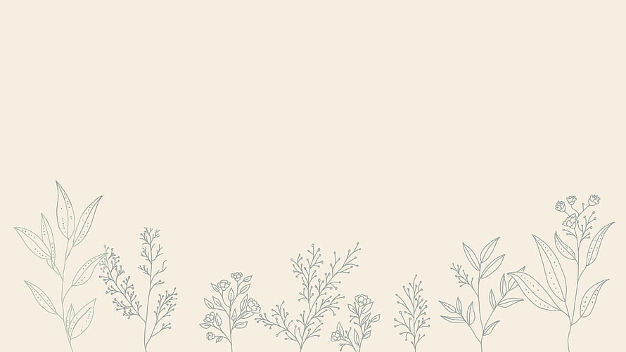 Minimalist Botanical Line Art Wallpaper with Delicate Floral Sketches on Beige Background HD wallpaper
