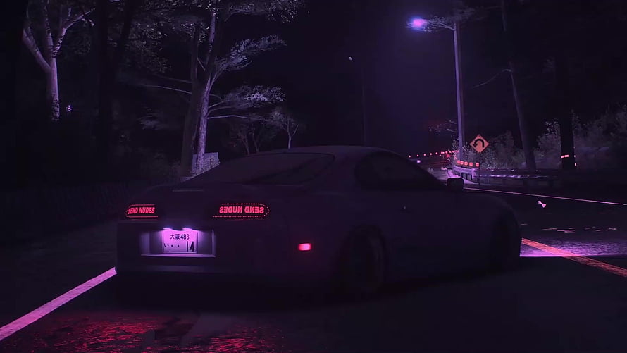 Toyota Supra JDM Night Drive with Neon Underglow and Custom LED Taillights HD wallpaper