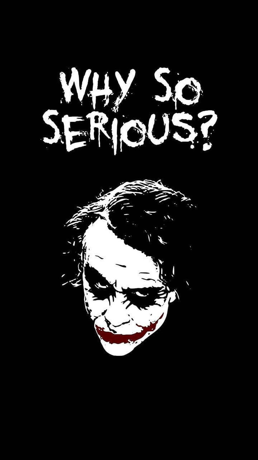 Joker Why So Serious High Contrast Black and White Portrait Art HD phone wallpaper