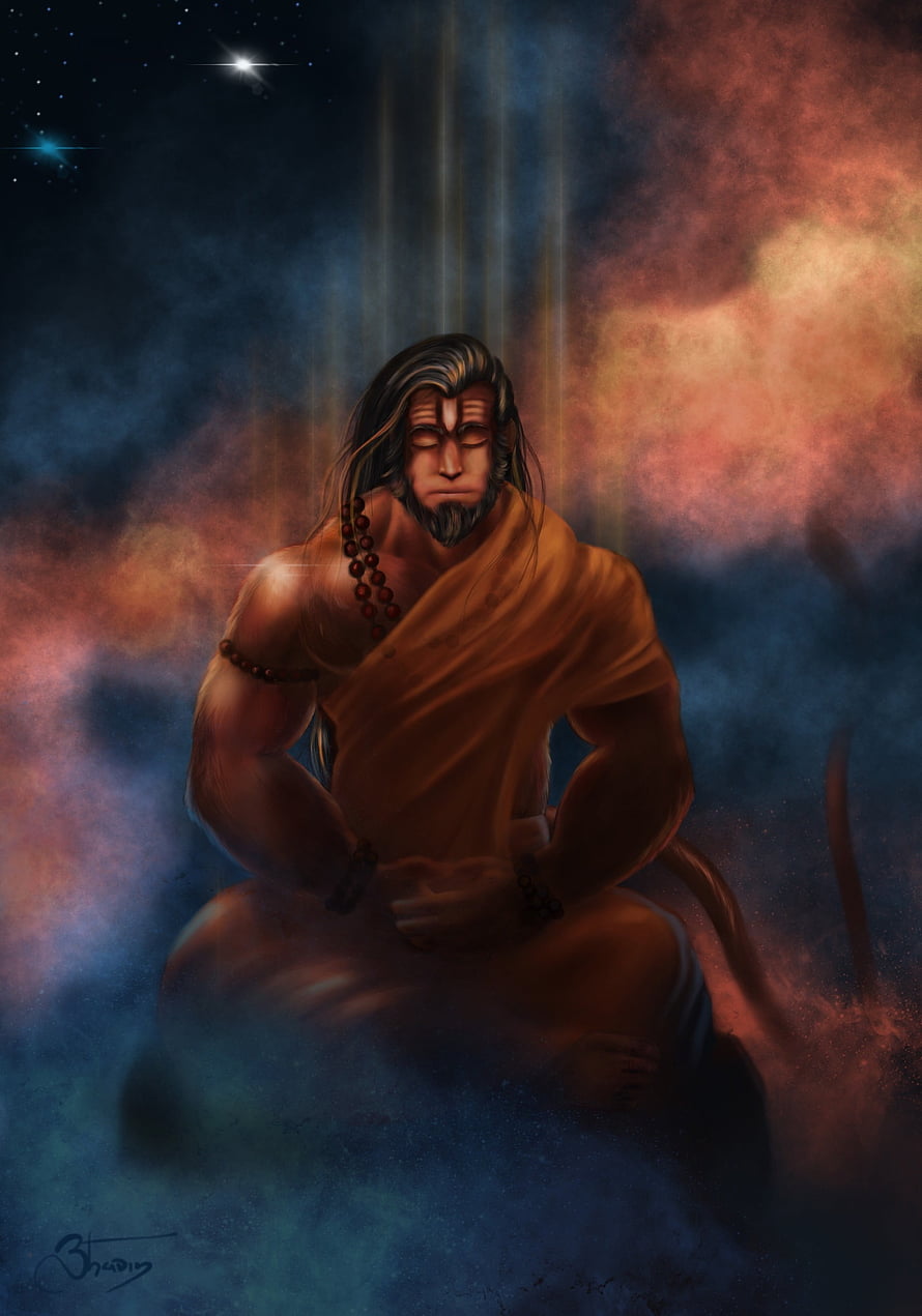 Shiva Meditation Digital Art Wallpaper HD phone wallpaper