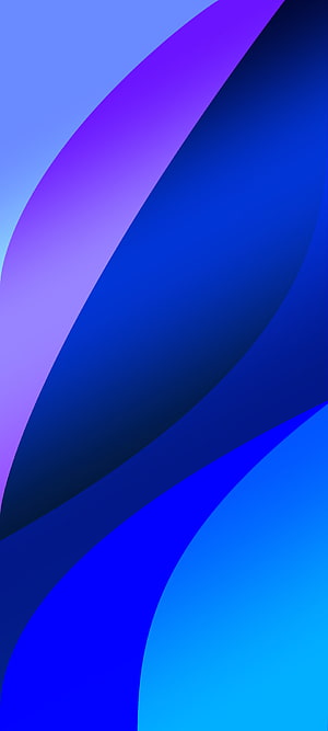 Abstract Blue and Purple Gradient Wallpaper with Smooth Curved Shapes HD phone wallpaper