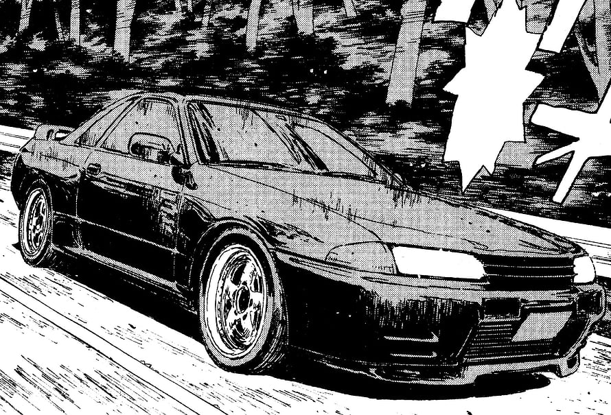 Takeshi Nakazato's Nissan Skyline GT-R in Initial D Manga Illustration HD wallpaper
